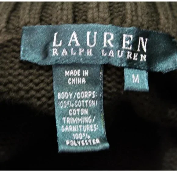 Lauren Ralph Lauren dark green cardigan size medium(38) - Picture 5 of 7